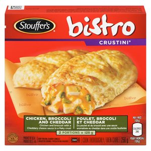 Crustini surgelé poulet / brocoli & cheddar 256gr