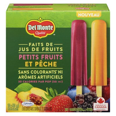 Barres glacées petits fruits & pêche 10x50ml