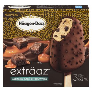 Barre crème glacée caramel salé & brownies 3x72ml