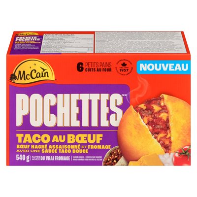 Pizza pochette Tacos au boeuf 540gr