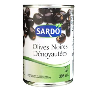 Olives noires dénoyautées 398ml