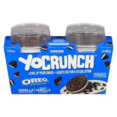 Yogourt Vanille Biscuits Oréo 1.5% 2x143gr