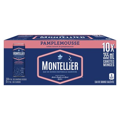 Eau source naturelle gazéifiée pamplemousse 10x355ml