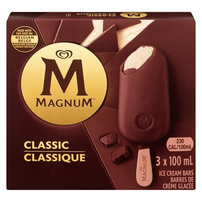 Barres crème glacée classique 3x100ml