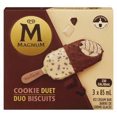 Barres crème glacée biscuits 3x85ml