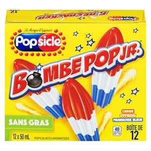 Pops glacés bombe pop jr. 12x50ml