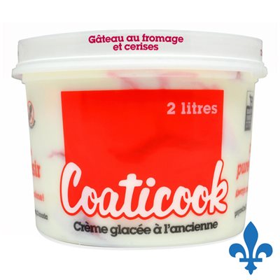 Crème glacée gâteau fromage cerises 2lt