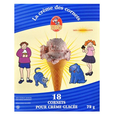 Cornets cr.glacé #57 18un 72gr