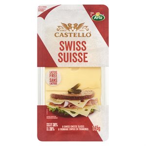 Fromage suisse tranché sans lactose 145gr