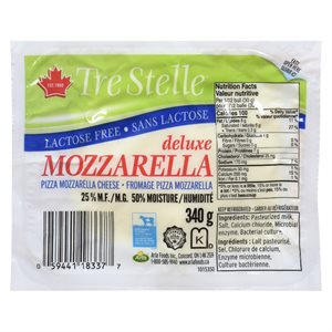 Fromage mozzarella deluxe sans lactose 340gr