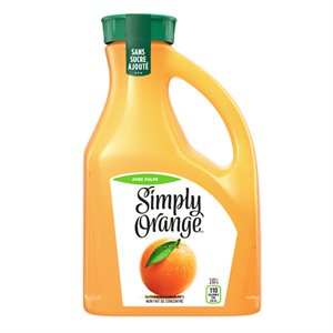 Jus d'orange avec pulpe non fait de concentré 2.63lt