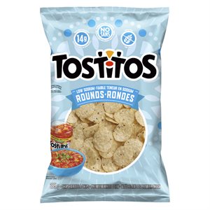 Chips tortilla rondes faible teneur sodium 295gr