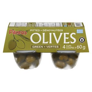 Olives vertes dénoyautées en coupe 4x60gr