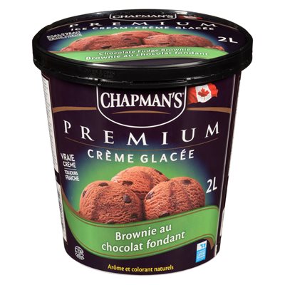 Crème glacée brownie chocolat fondant 2lt