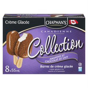 Barre crème glacée amande / chocolat au lait 8x55ml