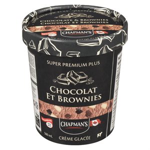 Crème glacée chocolat et brownies 500ml