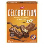 Biscuits gaufrettes vanille enrobées choco 240gr