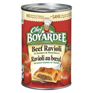 Pâtes ravioli boeuf sauce tomate 425gr