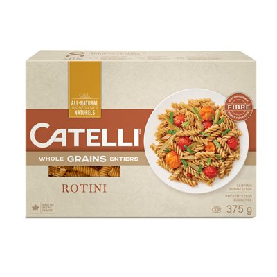 Pâtes rotini 100% grains entiers 375gr