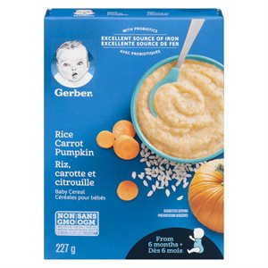 Céréales riz carotte citrouille 227gr