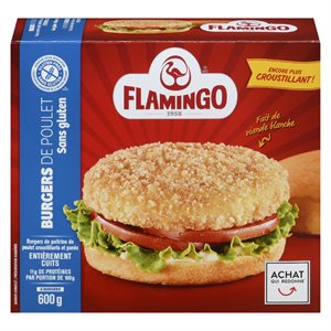 Bugers poitrine poulet croustillants sans gluten surgelés 600gr