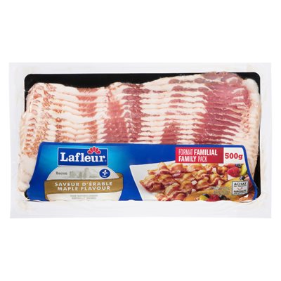 Bacon à saveur d'érable format familial 500gr