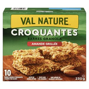 Barres croquantes amande grillée 10un 230gr