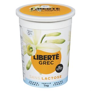 Yogourt vanille 0% sans lactose 1kg