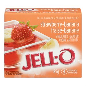 Poudre pour gelée fraise / banane 85gr