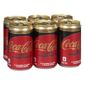 Boisson gazeuse 0 sucre 0 cafféine 6x222ml