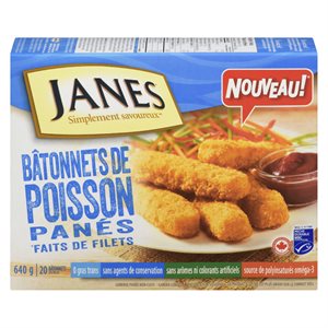Bâtonnets poisson panés 640gr