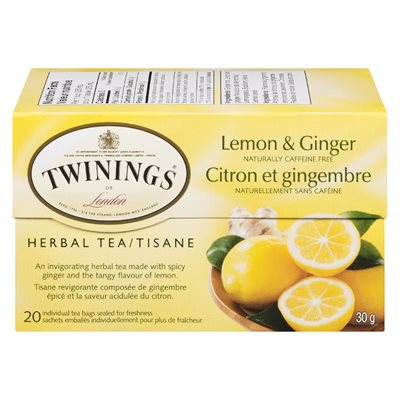 Tisane citron & gingembre 20un 30gr