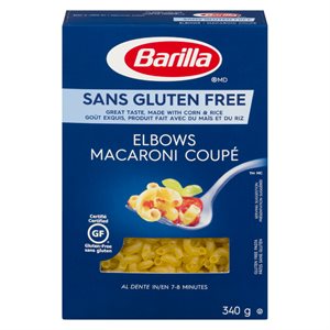 Pâtes macaroni coupé sans gluten 340gr