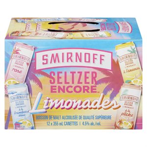 Seltzer Limonade rosé mixte 12x355ml