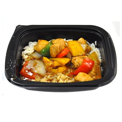 Sauté de poulet sauce général Tao & riz blanc Individuel