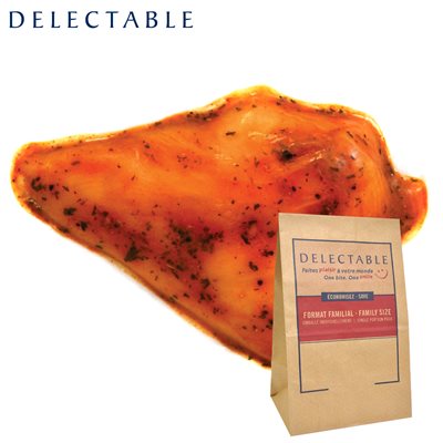 Poitrine poulet désossée BBQ 8x150gr