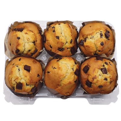 Muffin brisures de chocolat 6un