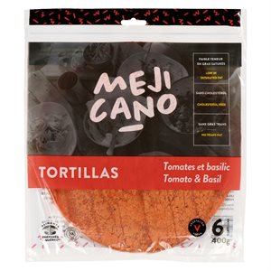 Tortillas tomates & basilic 10po 400gr