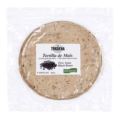 Tortillas mais fèves noires 8" 350gr