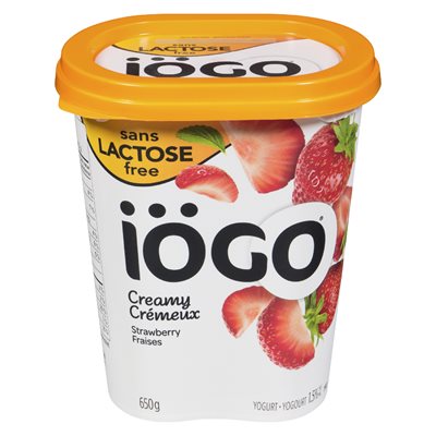 Yogourt fraise sans lactose 1.5% 650gr