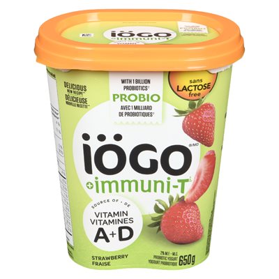Yogourt fraise sans lactose 2.5% 650gr
