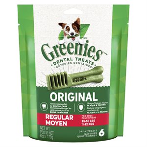 Gâteries dentaires moyens chien 6oz