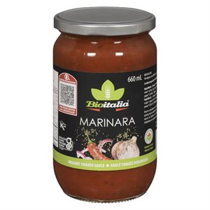 Sauce tomate pour pâtes Marinara bio s / gluten 660ml