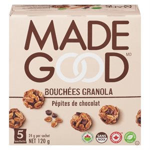 Bouchées granola pépites chocolat 5x24gr