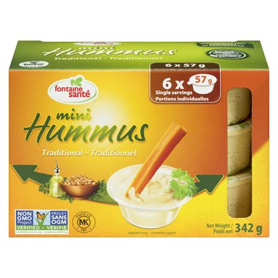 Mini hummus original 6un 342gr