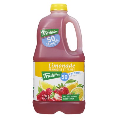 Limonade framboise & fraise 50 calories 2.25lt