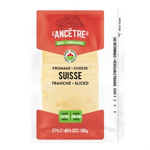 Fromage suisse tranché bio sans lactose 180gr