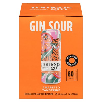 Cocktail gin sour sans alcool 4x355ml