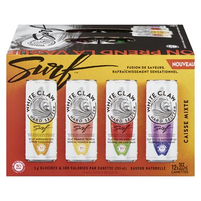 Hard seltzer surf mixte 12x355ml