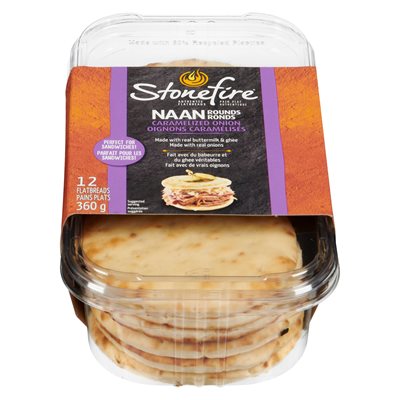 Naan rond oignon caramélisé 12un 360gr